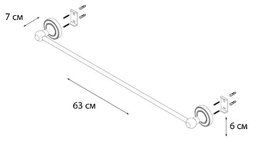 Полотенцедержатель Fixsen Antik античная латунь FX-61101