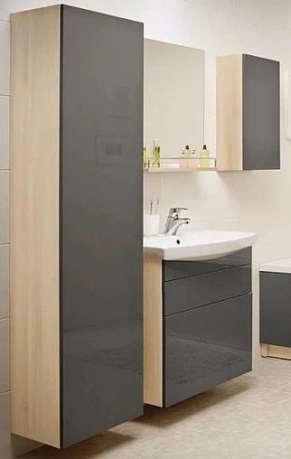 Тумба под умывальник Cersanit Smart 70 серый/ясень B-SU-SMA-CA70/Gr