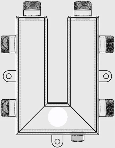 Коллектор распределительный кольцевой 2 контура 1&quot;н x 1&quot;н Север-KLK2 1925086