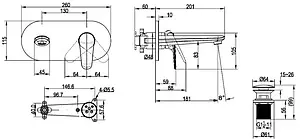 Смеситель для раковины из стены Villeroy&Boch O.novo Start хром TVW10511211061 Смеситель для раковины из стены Villeroy&Boch O.novo Start хром TVW10511211061, 2