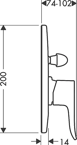Смеситель для ванны скрытого монтажа Hansgrohe Metris хром 31484000