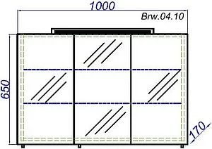 Шкаф-зеркало Aqwella Broadway 100 белый Brw.04.10 Шкаф-зеркало Aqwella Broadway 100 белый Brw.04.10, 2