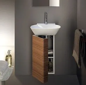 Тумба-умывальник подвесной Laufen INO 27.8 L тёмный орех 4.2530.1.030.171.1+8.1530.1.000.104.1, 3