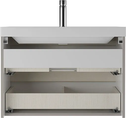 Тумба под умывальник подвесной Домино Classica 80 серый тауп DD2503T