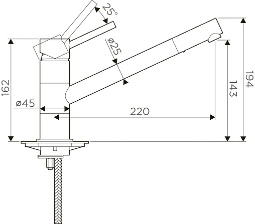 Смеситель для кухни Omoikiri Aogashima C хром 4994245