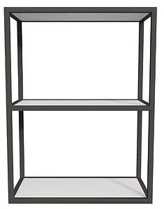 Полка двухъярусная Cezares Cadro 60х80 чёрный матовый/белый CADRO-60/30/80-2C-SO-MET-ST, 4