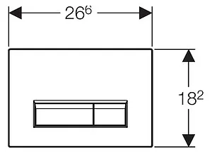 Клавиша смыва для унитаза с системой удаления запахов Geberit Sigma 40 115.600.KR.1 кнопки/алюминий матовый, рамка/черный, 2