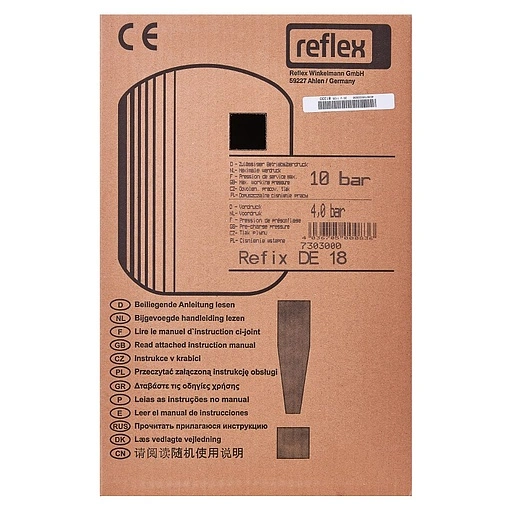 Гидроаккумулятор Reflex DE 18л 10 бар 7303000