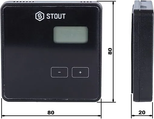Беспроводной комнатный двухпозиционный регулятор котла Stout ST-294v2 черный STE-0101-029422