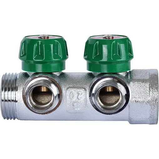 Коллектор регулирующий проходной 2 отвода 1&quot;в/н x ½&quot;к Stout SMB-6850-011202