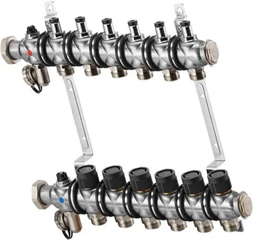 Группа коллекторная без расходомеров 6 отводов 1&quot;нг x ¾&quot;ек Oventrop Multidis SF 1404556