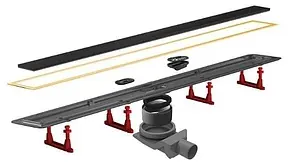 Лоток душевой Set 950мм h=52мм 0.8л/сек Pestan Confluo Premium Gold Black Glass Line 950 13100125 Лоток душевой Set 950мм h=52мм 0.8л/сек Pestan Confluo Premium Gold Black Glass Line 950 13100125, 2