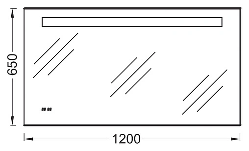 Зеркало с подсветкой Jacob Delafon Replay 120 с подогревом EB1163-NF
