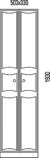 Шкаф-пенал напольный двухстворчатый Aqwella Barcelona 50 белый Ba.05.04 Шкаф-пенал напольный двухстворчатый Aqwella Barcelona 50 белый Ba.05.04