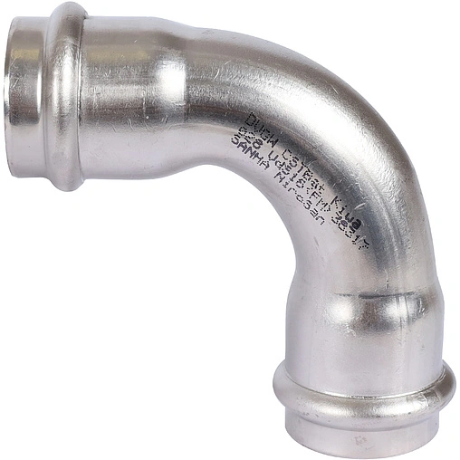 Уголок пресс двухраструбный 28мм угол 90° Sanha NiroSan 9002A 69002A28