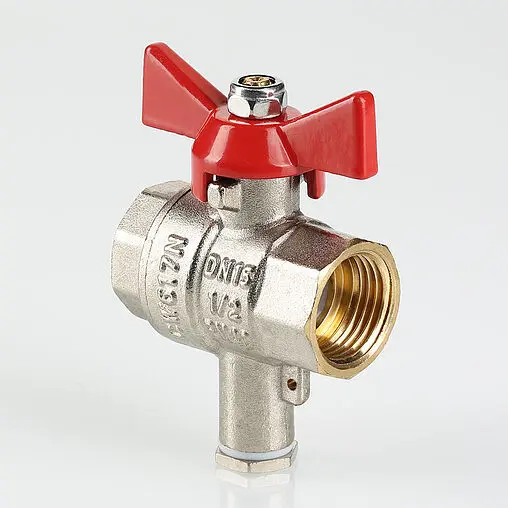 Кран шаровый для подключения датчика температуры ½&quot;в x ½&quot;в Valtec VT.247.N.04