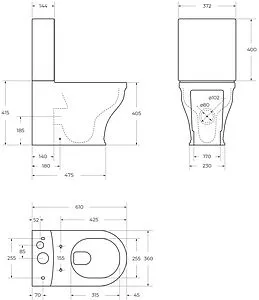Чаша унитаза Cezares Giubileo белый CZR-165-CPR Чаша унитаза Cezares Giubileo белый CZR-165-CPR, 2
