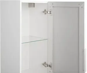 Шкаф-пенал подвесной Cersanit Stillo 35 серый хром/белый P-SL-STL Шкаф-пенал подвесной Cersanit Stillo 35 серый хром/белый P-SL-STL, 4