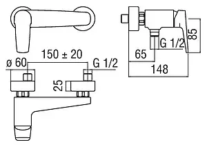 Смеситель для душа Nobili Nobi хром NB84130CR Смеситель для душа Nobili Nobi хром NB84130CR, 2