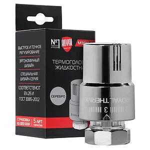 Головка термостатическая M30х1,5 Royal Thermo Design хром RTO 08.02 Головка термостатическая M30х1,5 Royal Thermo Design хром RTO 08.02, 1