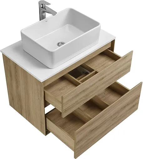 Тумба-умывальник подвесная Aquaton Либерти 75 дуб эльвезия 1A2795K1LY010