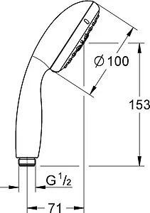Лейка ручного душа Grohe Tempesta New 100 IV хром 28421002 Лейка ручного душа Grohe Tempesta New 100 IV хром 28421002, 2