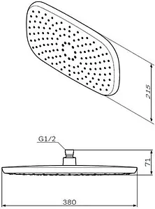 Лейка верхнего душа Am.Pm Sensation хром F0530000, 2