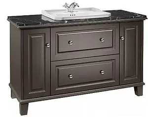 Тумба-умывальник напольная Roca Carmen 130 тёмно-серый сатин 857136417+, 1