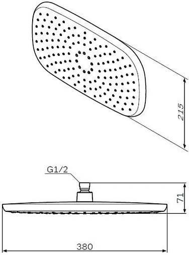 Лейка верхнего душа Am.Pm Sensation хром F0530000