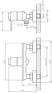 Термостат для душа Rossinka хром RS50-41 Термостат для душа Rossinka хром RS50-41, 2