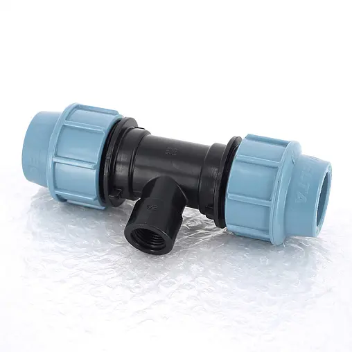 Тройник компрессионный переходной 32мм x ½&quot;в x 32мм Unidelta 1007032002