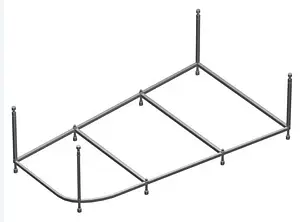 Каркас для ванны Am.Pm Spirit 160х100 W72A-160-100W-R2 Каркас для ванны Am.Pm Spirit 160х100 W72A-160-100W-R2, 3