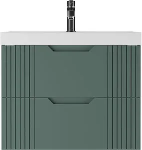 Тумба под умывальник подвесной Домино Garden 70 зеленый матовый DG2503T, 4