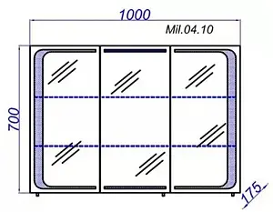 Шкаф-зеркало Aqwella Milan 100 белый Mil.04.10 Шкаф-зеркало Aqwella Milan 100 белый Mil.04.10, 2