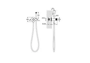 Гигиенический душ со смесителем Aquatek Бетта хром AQ1023CR, 2