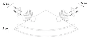 Полка Fixsen Retro бронза FX-83803A Полка Fixsen Retro бронза FX-83803A, 3