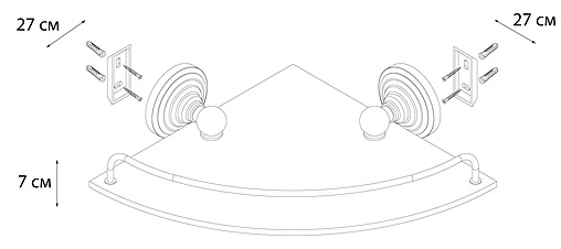 Полка Fixsen Retro бронза FX-83803A Полка Fixsen Retro бронза FX-83803A