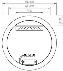 Зеркало с подсветкой Ravak Luna 60 белый X000001578, 2