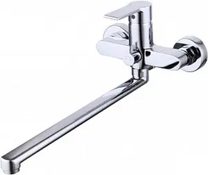 Смеситель для ванны с длинным изливом SMARTsant Адамант хром SM303502AA Смеситель для ванны с длинным изливом SMARTsant Адамант хром SM303502AA, 1