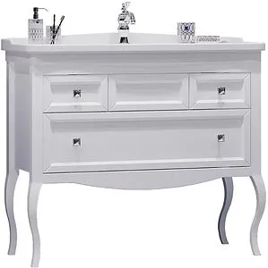 Тумба под умывальник напольный Opadiris Валери 105 белый 00-00006751, 1