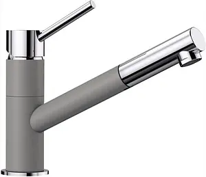 Смеситель для кухни с выдвижным изливом Blanco Kano-S алюметаллик/хром 525039 Смеситель для кухни с выдвижным изливом Blanco Kano-S алюметаллик/хром 525039, 1