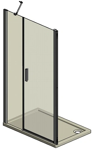 Дверь в нишу 1200мм прозрачное стекло Roltechnik Tower Line TCO1+TBD/1000*240 727-1000000-00-02+744-0180000-00-02