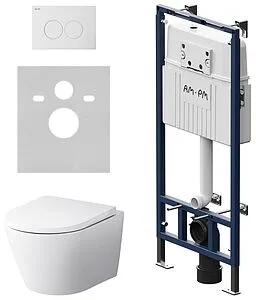 Комплект 6 в 1 Am.Pm Sense FlashClean IS100101.741701 с кнопкой белый глянцевый Комплект 6 в 1 Am.Pm Sense FlashClean IS100101.741701 с кнопкой белый глянцевый, 1