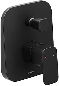 Смеситель для ванны скрытого монтажа Ravak 10° Free чёрный матовый X070156, 1