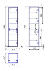 Шкаф-пенал подвесной Cersanit Louna 35 белый SP-SL-LOU/Wh Шкаф-пенал подвесной Cersanit Louna 35 белый SP-SL-LOU/Wh, 2