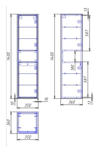 Шкаф-пенал подвесной Cersanit Louna 35 белый SP-SL-LOU/Wh Шкаф-пенал подвесной Cersanit Louna 35 белый SP-SL-LOU/Wh