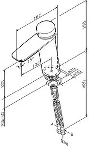 Смеситель для раковины Am.Pm Inspire 2.0 чёрный матовый F50A02522 Смеситель для раковины Am.Pm Inspire 2.0 чёрный матовый F50A02522, 2
