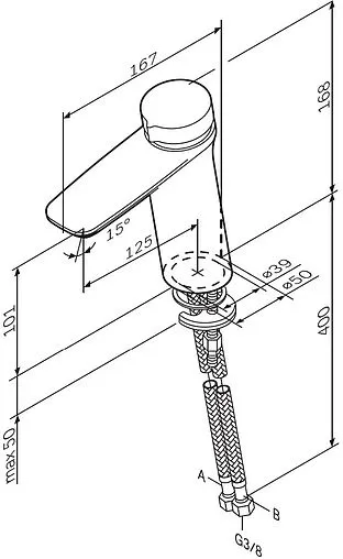 Смеситель для раковины Am.Pm Inspire 2.0 чёрный матовый F50A02522