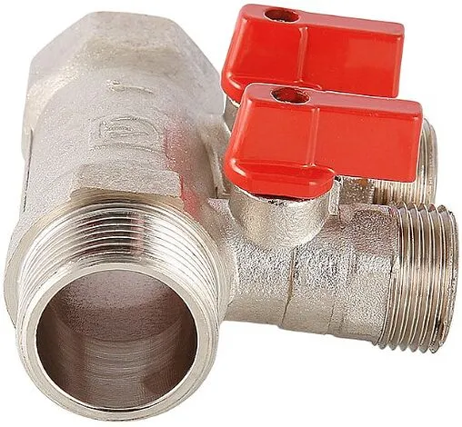 Коллектор запорный проходной 2 отвода 1&quot;в/н x ¾&quot;ек Valtec VTc.580.NE.0602