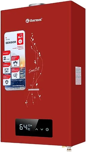 Водонагреватель проточный газовый Thermex Sensor S 20 MD (Art Red) 351112